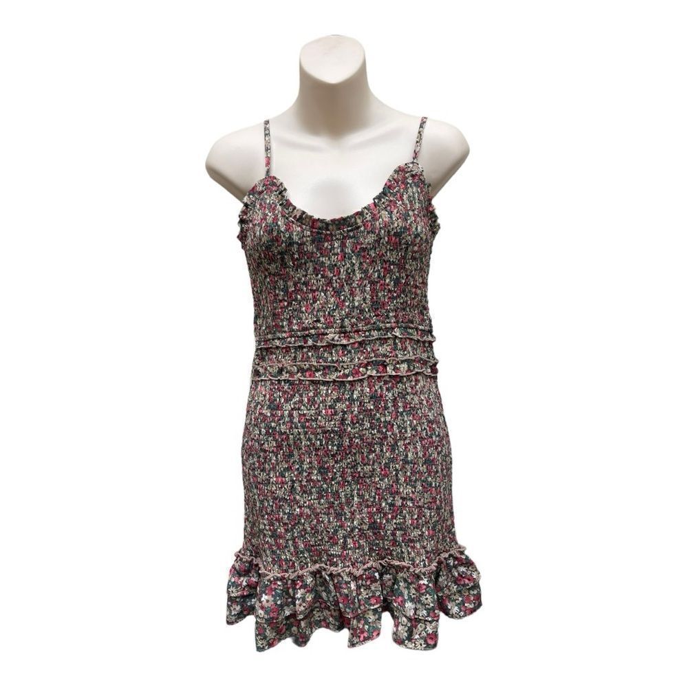 Dress Forum Floral Smocked Mini Dress NWT Size S Cottagecore Ruffle Summer